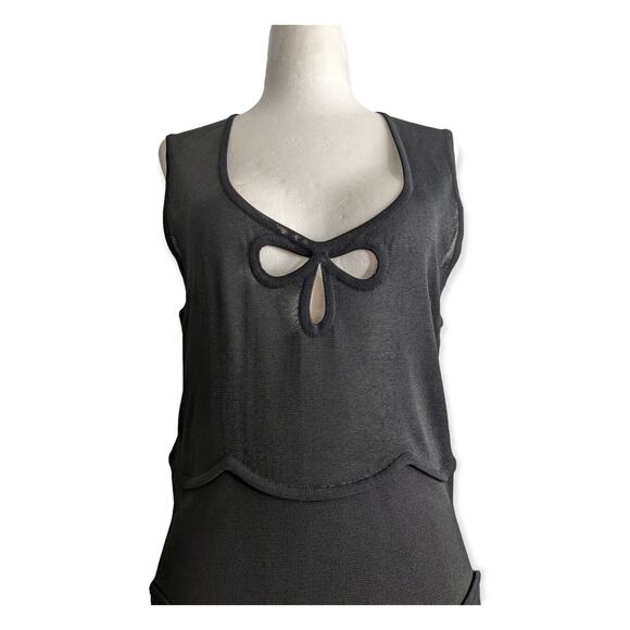 Retro Black Butterfly Dress ~ New with tags ~ Viscose Knit - Picture 3 of 12